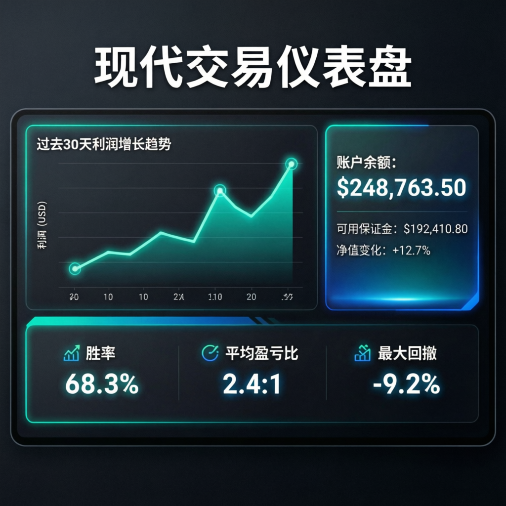 Professional Trading Dashboard Showing Funded Account Performance Metrics