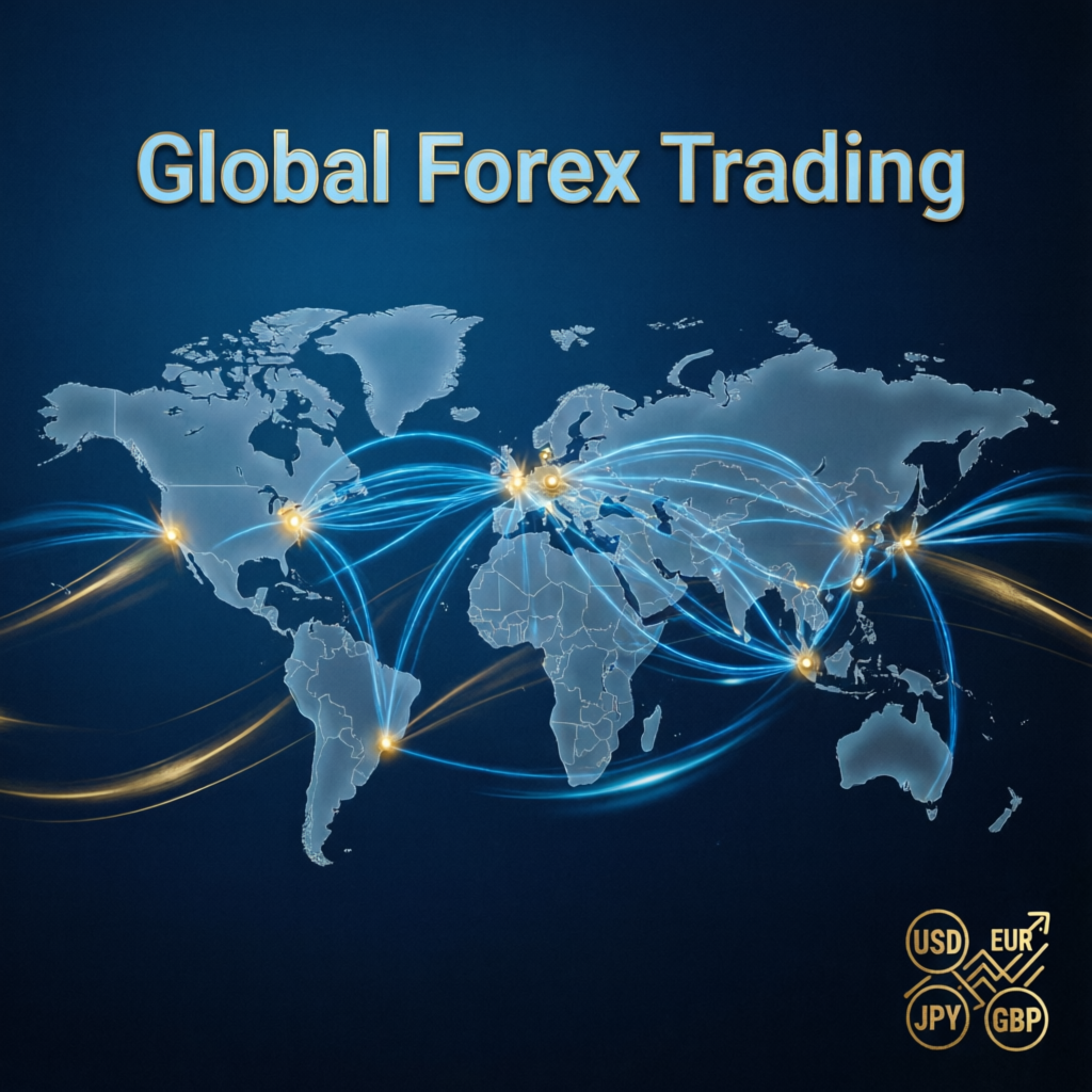 Global forex trading network connecting traders worldwide