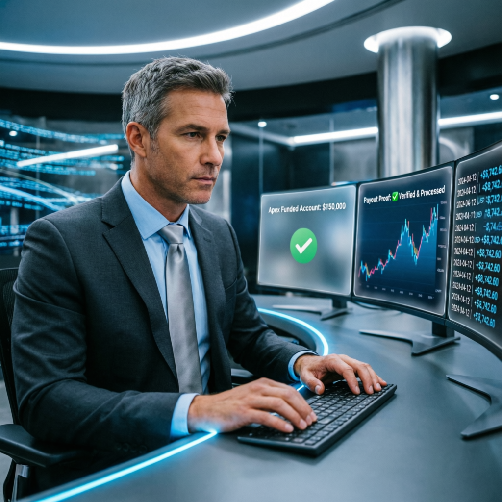 Professional Trader Reviewing Apex Funded Account Payout Proof
