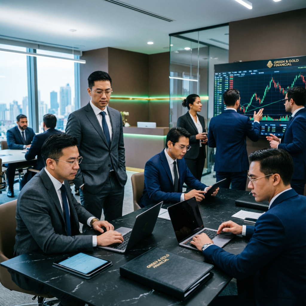 Professional team of traders and analysts at PFM Capitals office
