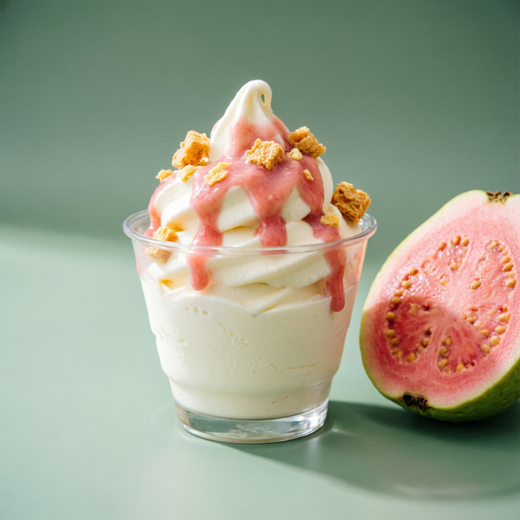 Guava Crispy Cone Crumb Sundae