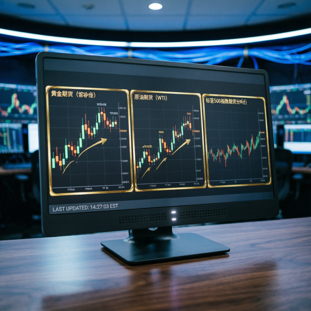 Futures Market Trading with Gold Oil and S&P500 Charts