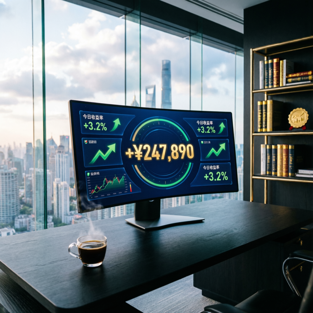Successful funded trader with profit dashboard showing consistent gains