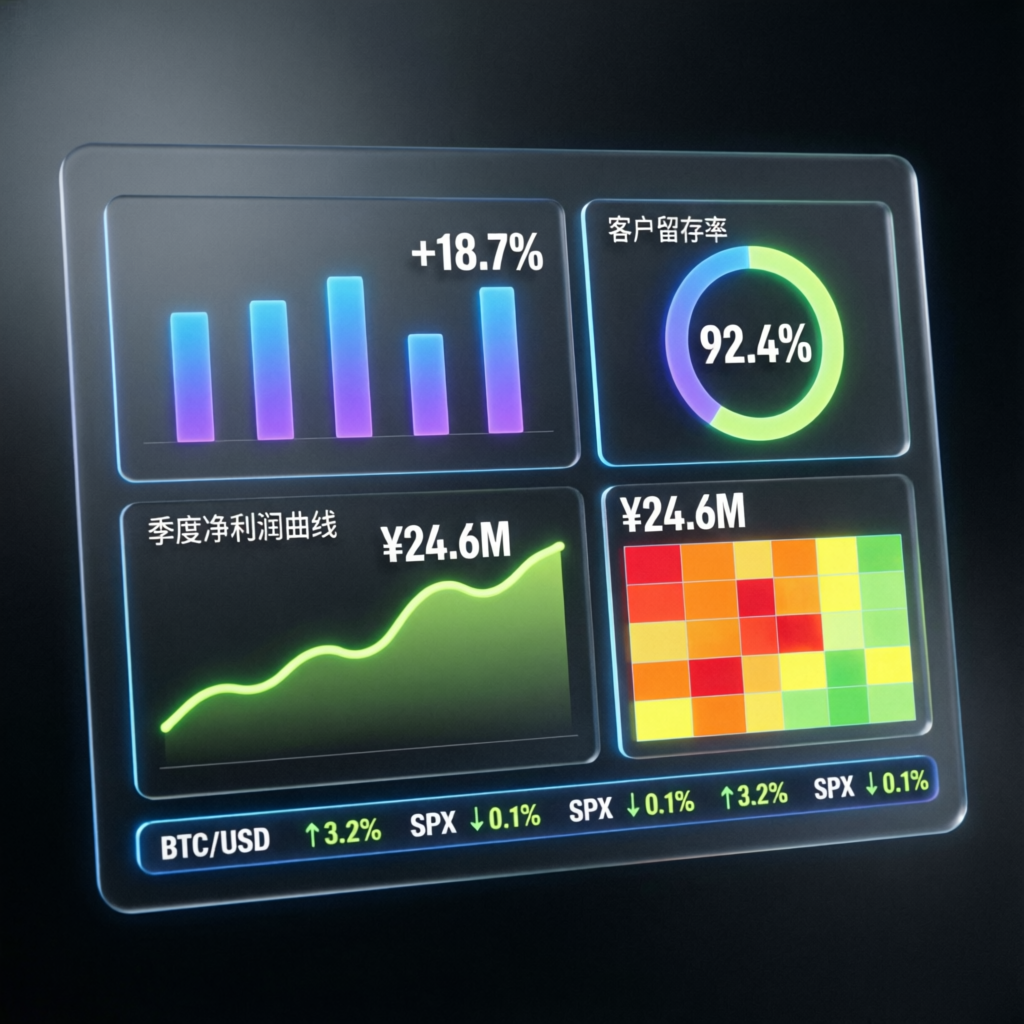 Advanced analytics dashboard showing performance metrics and profit curves