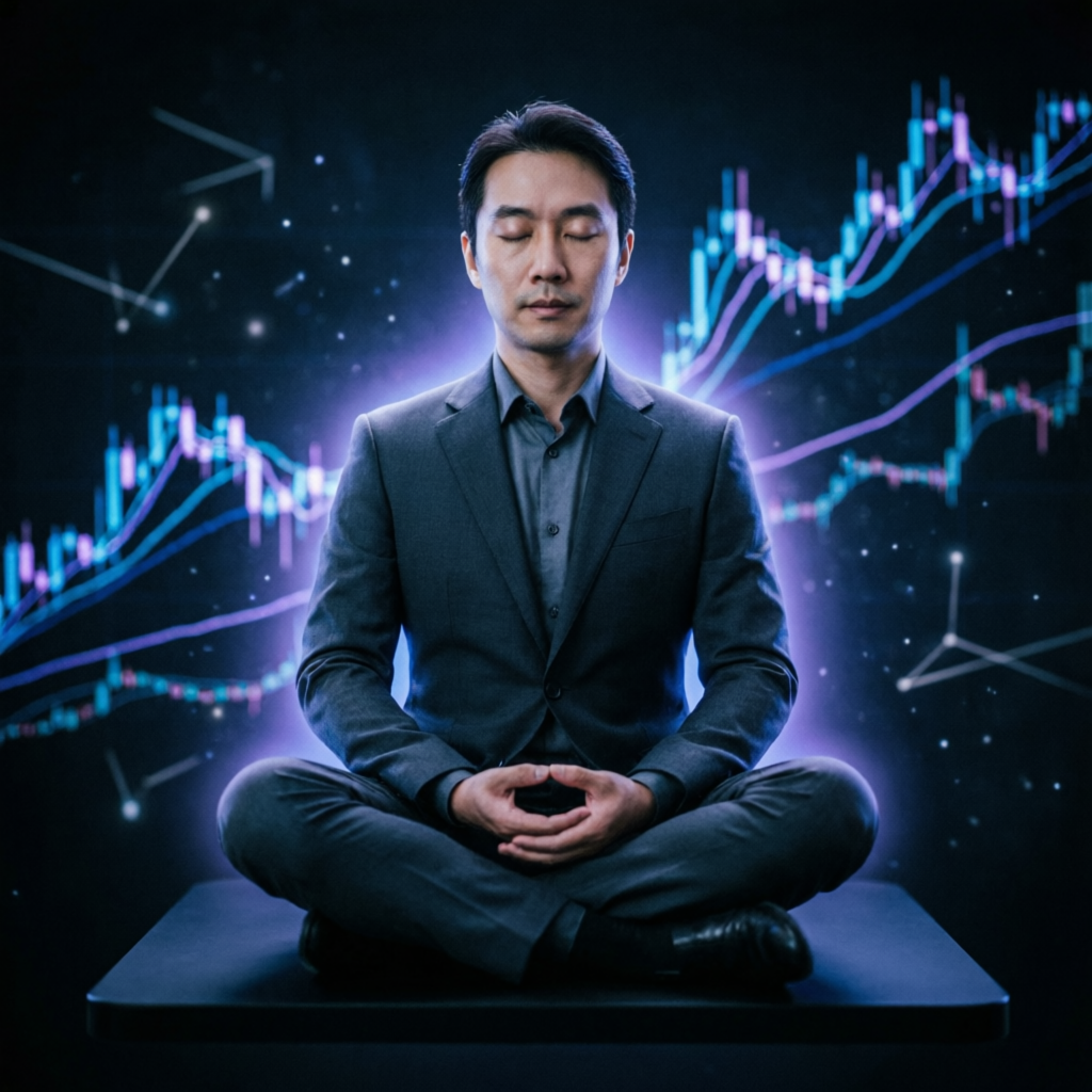 Trading psychology and mental discipline concept for prop firm traders
