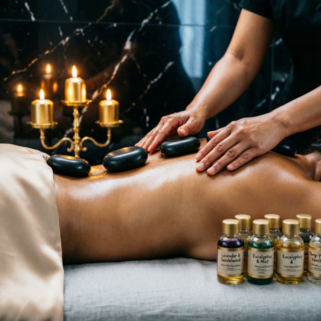 Hot stone massage therapy