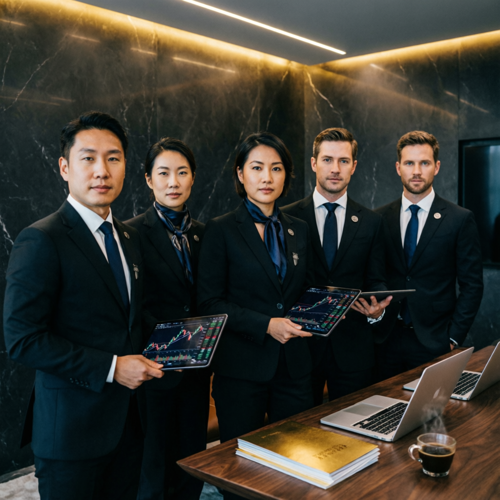 Professional trading team managing funded accounts