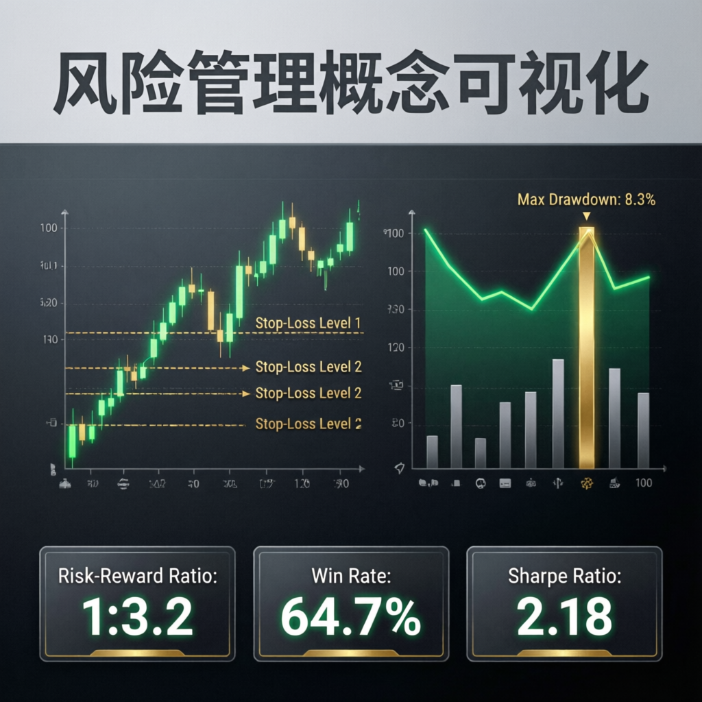 Risk management visualization showing drawdown control and stop-loss levels for My Funded Futures