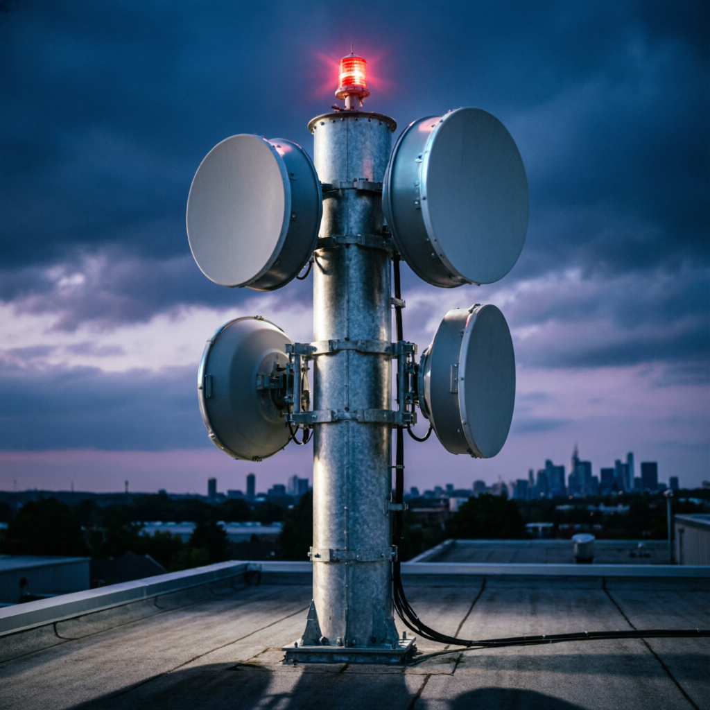 Torre de radioenlace industrial
