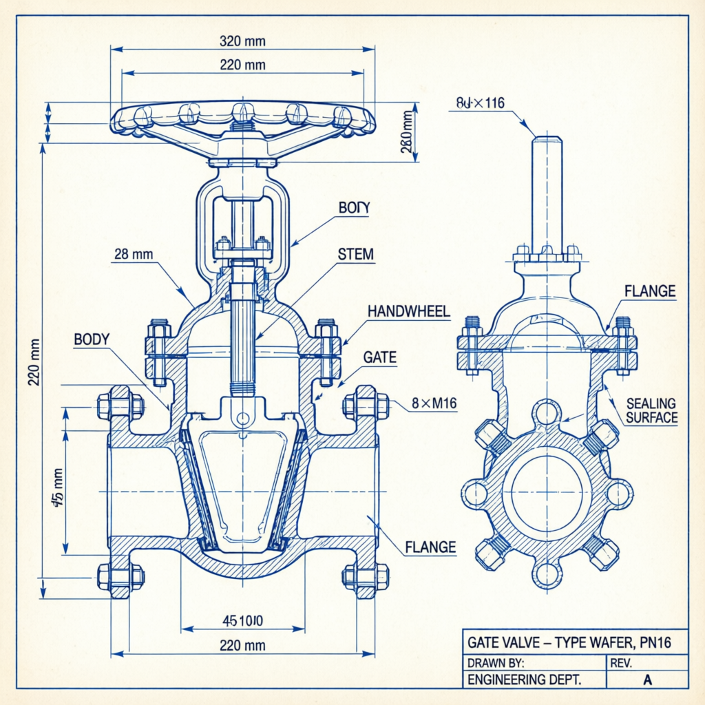 Globe Valve Technical Blueprint