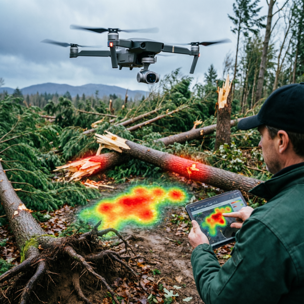 Лес после урагана