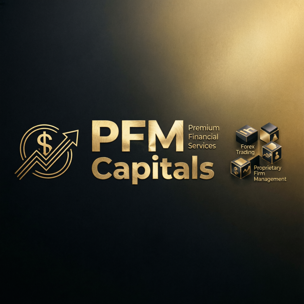 PFM Capitals premium financial services logo and branding for prop firm passing and funded account management