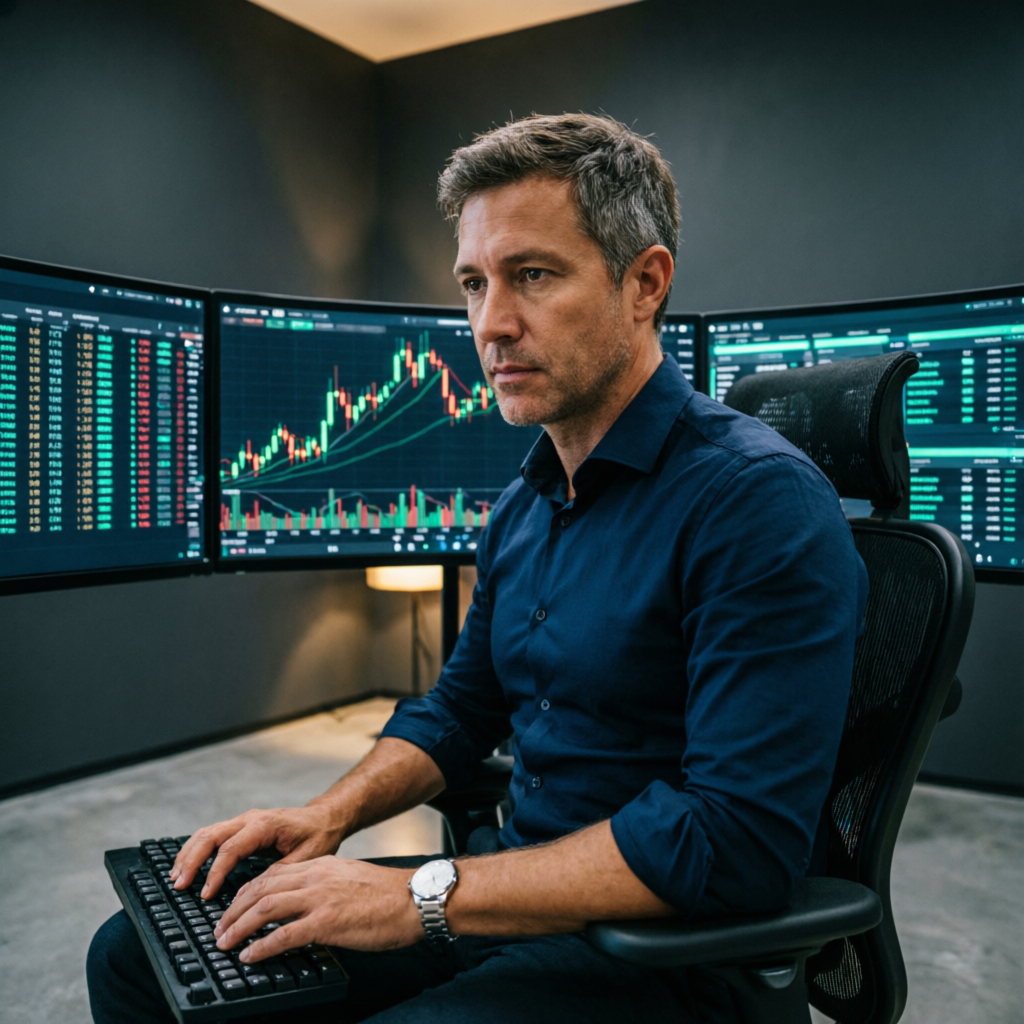Professional trader using Topstep Trading Combine dashboard