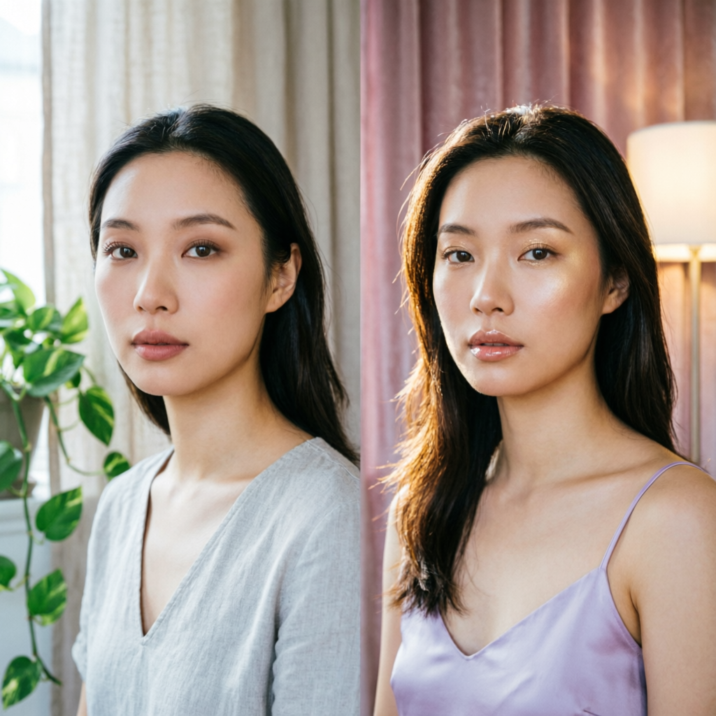 Skincare transformation result