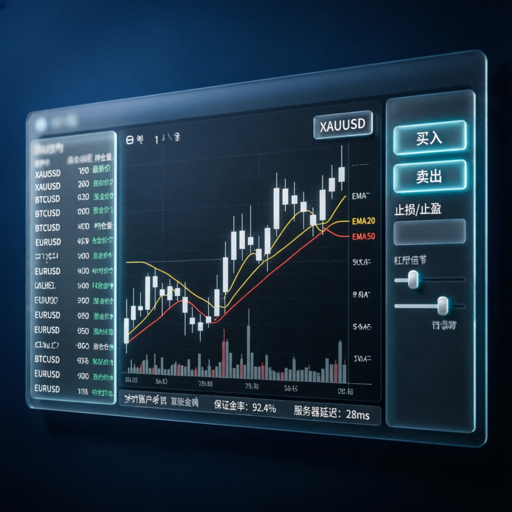 XAUUSD gold trading platform showing Topstep contract limits
