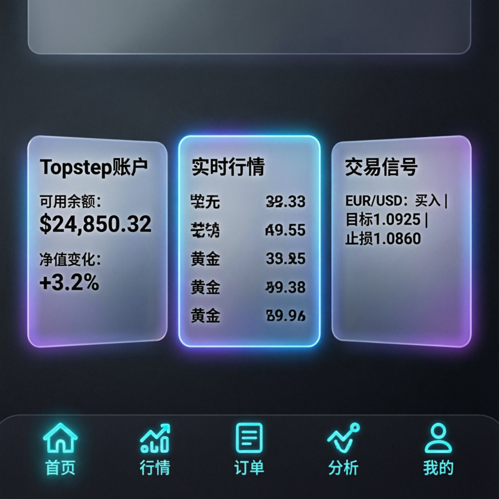 Topstep mobile trading app interface