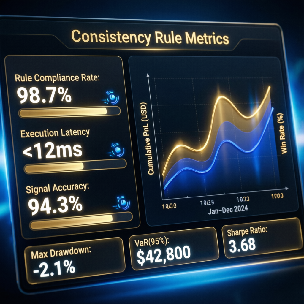 Apex consistency rule metrics dashboard showing compliance rates and performance data