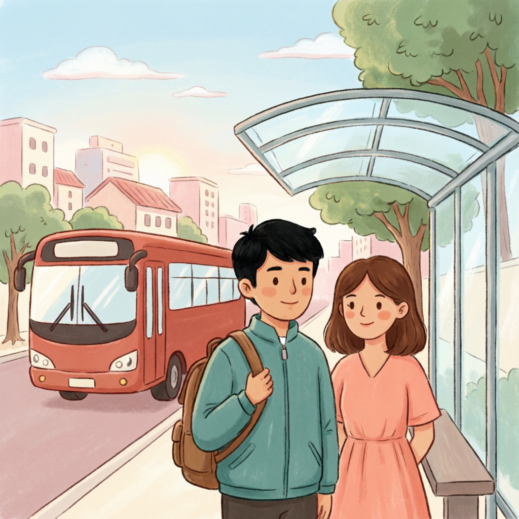 Raka & Sinta di halte