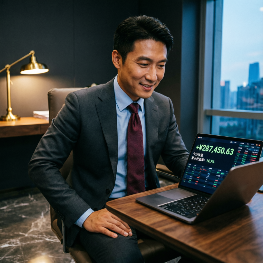 Funded trader celebrating successful prop firm challenge pass