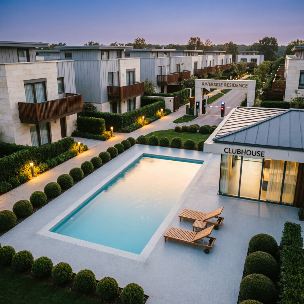 Premium residential community with swimming pool and clubhouse in Pune