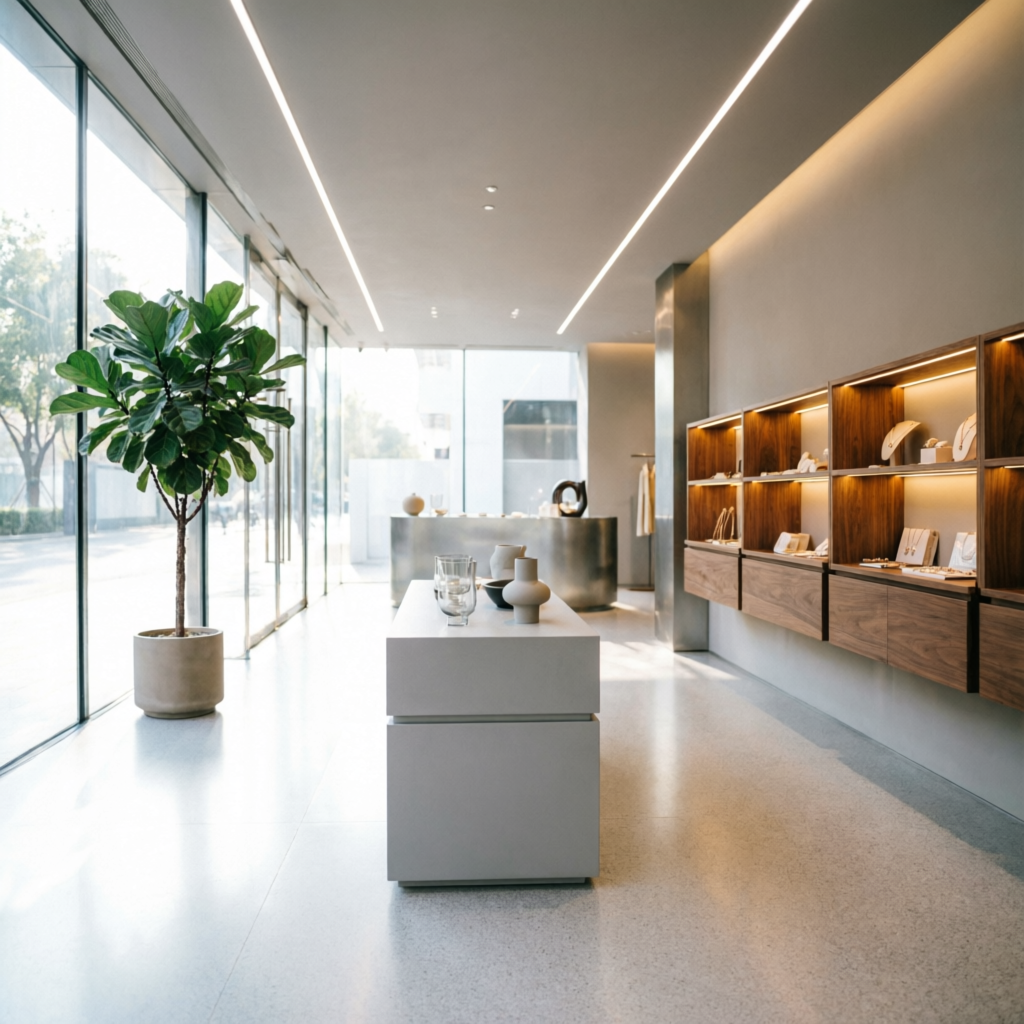 Contemporary commercial retail space interior in Pune