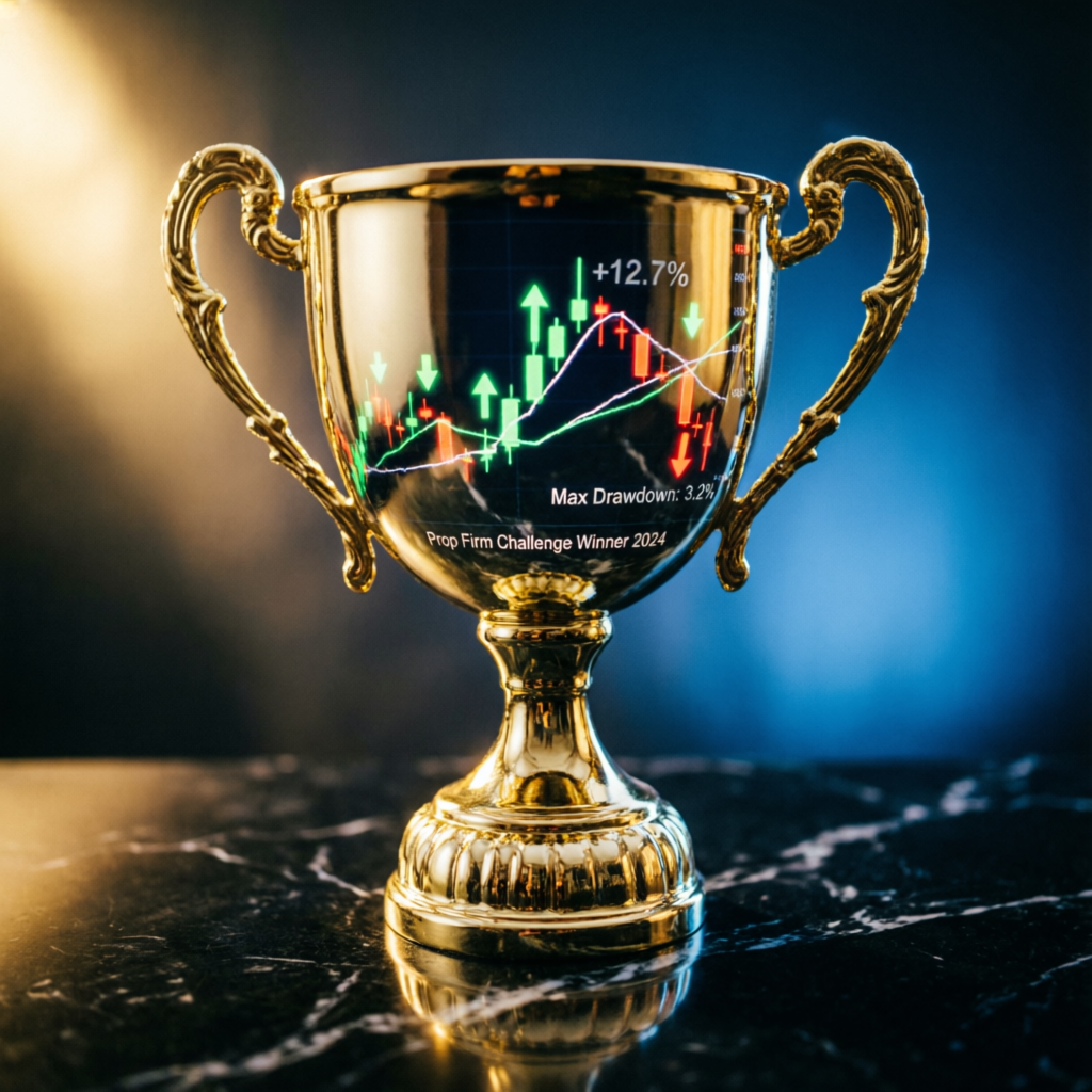 My Funded Futures evaluation success trophy and achievement