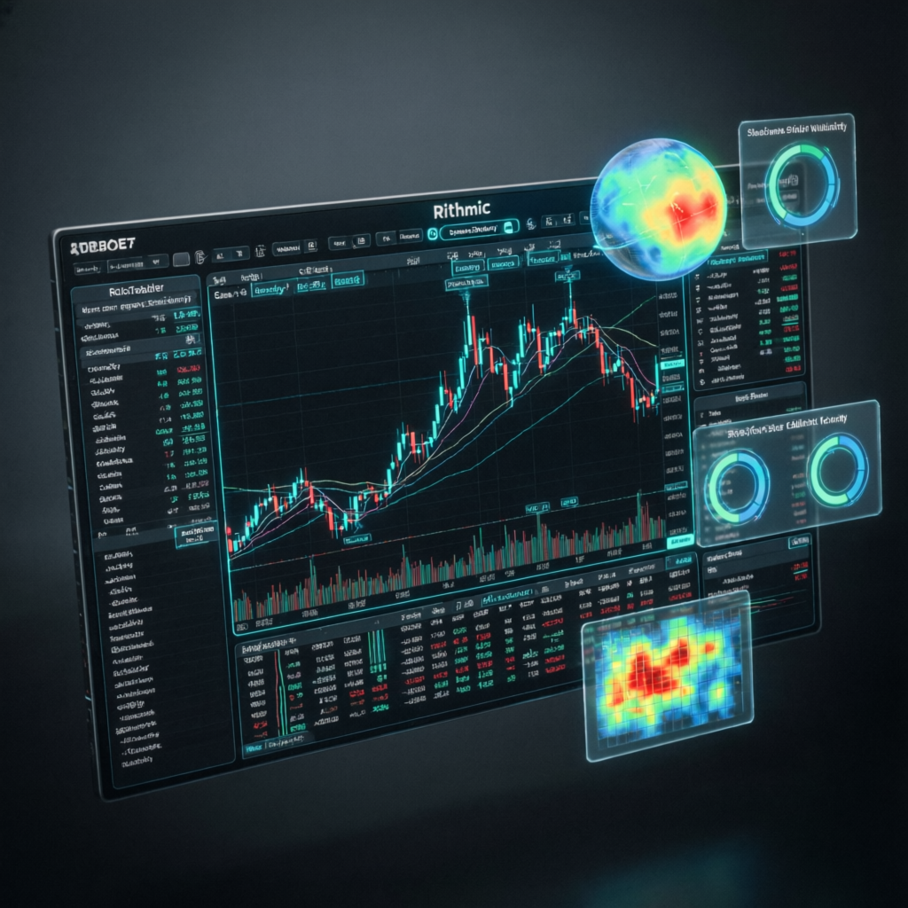 My Funded Futures Rithmic trading platform interface