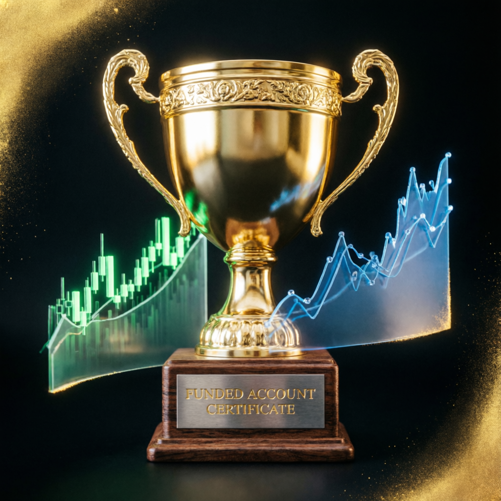 Funded account certificate trophy