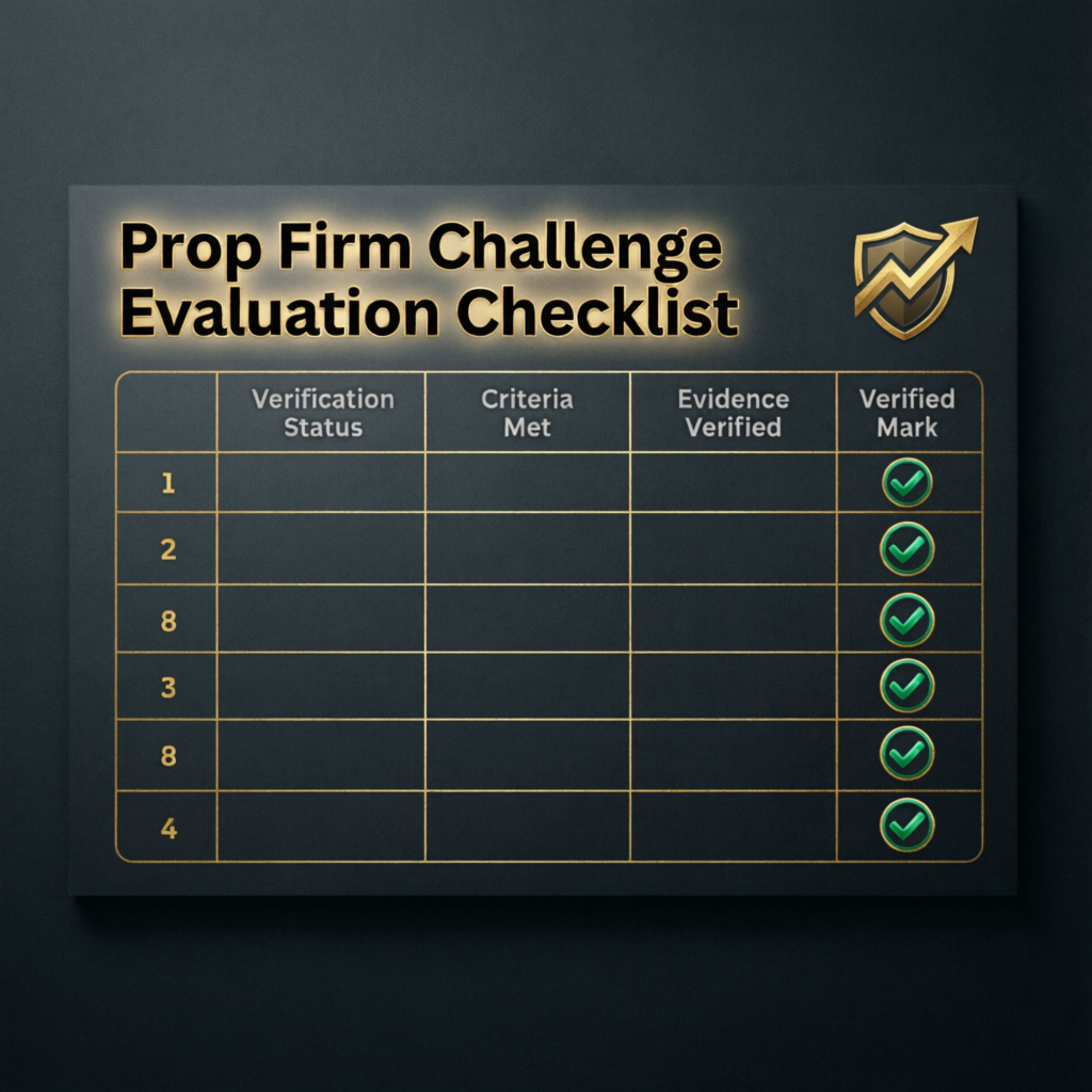 Prop firm challenge evaluation checklist