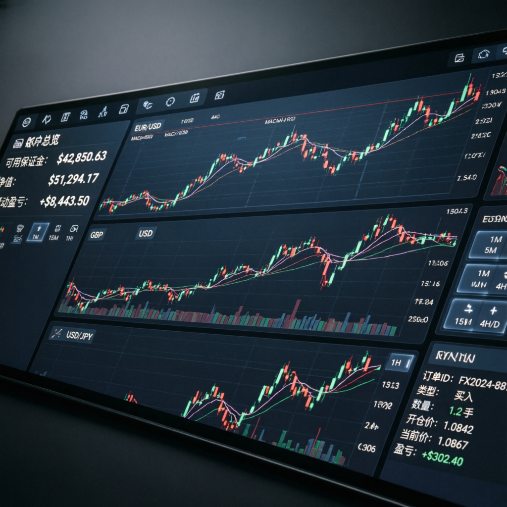 Professional forex trading dashboard with Hola Prime trading rules analysis and prop firm passing service interface