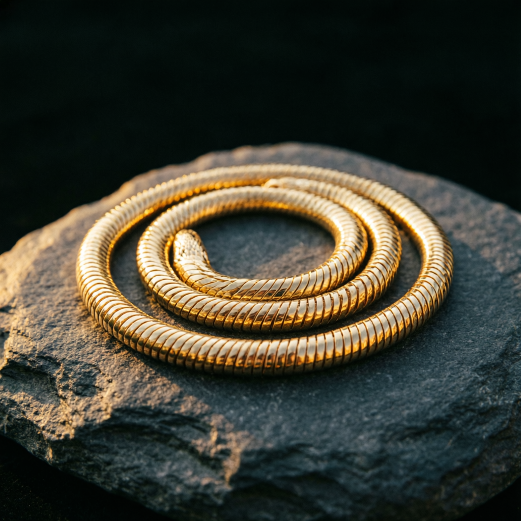 Pulsera de oro eslabón real