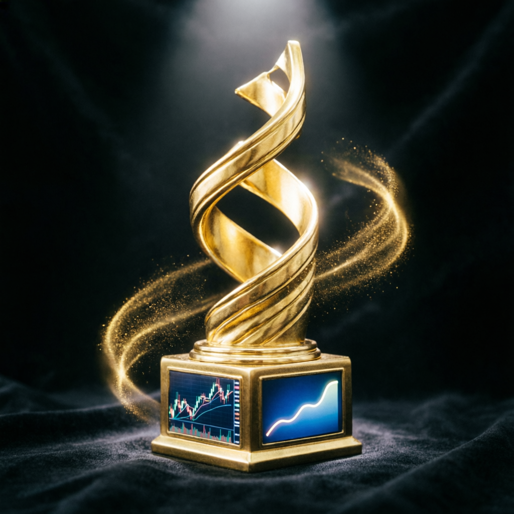 Golden trophy representing successful prop firm challenge passing