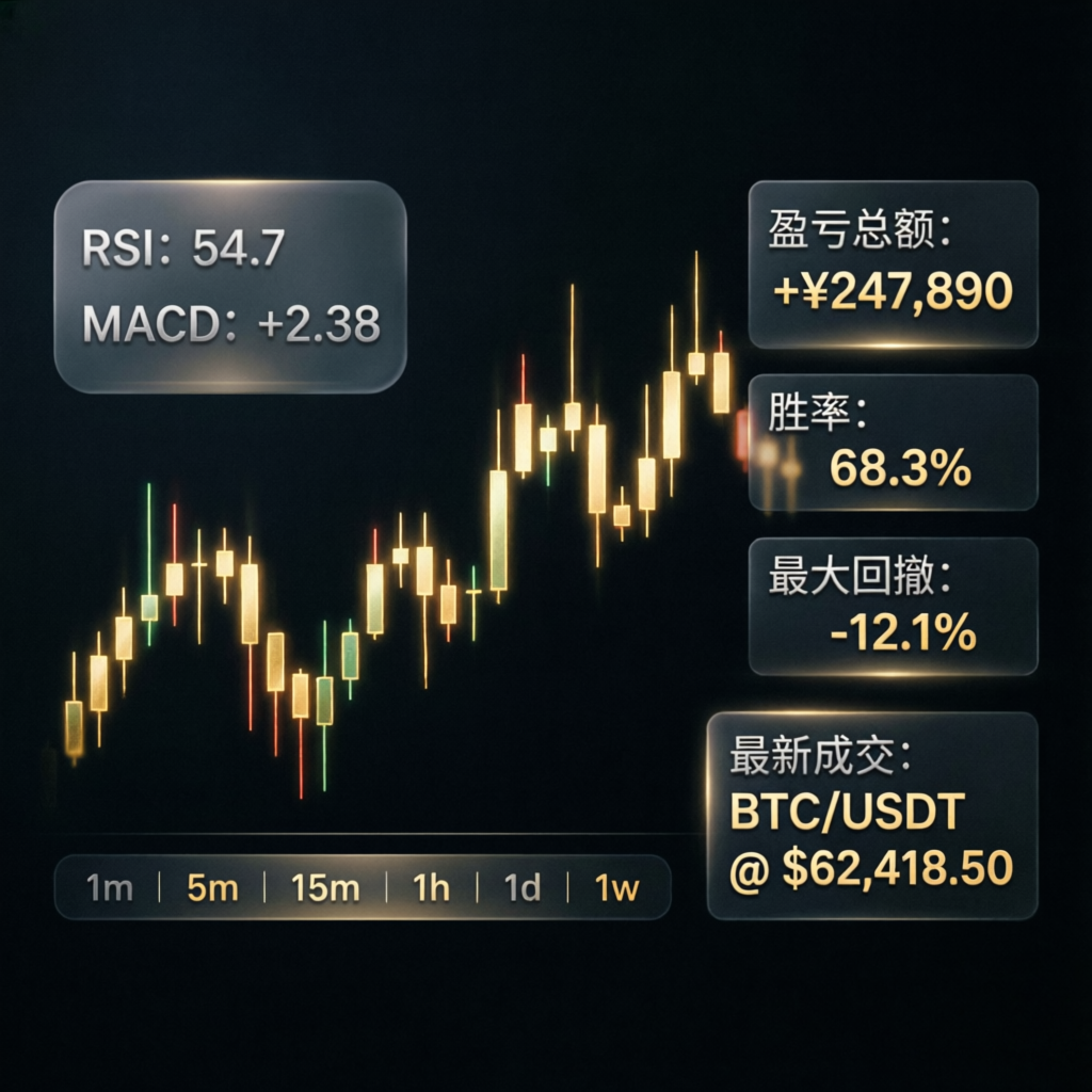 Modern Topstep trading dashboard with golden financial charts and analytics