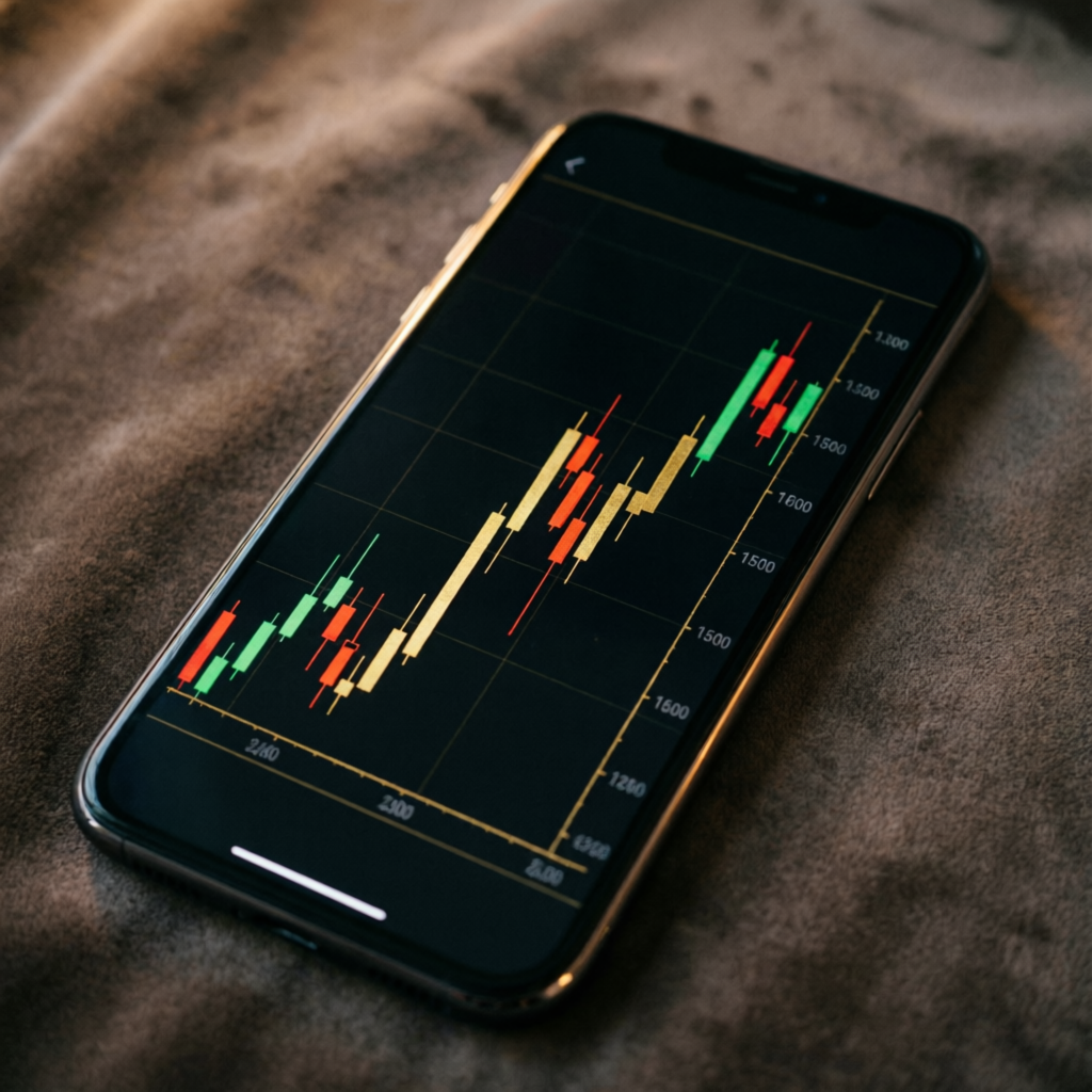 Mobile trading app with golden charts for Topstep trading on the go