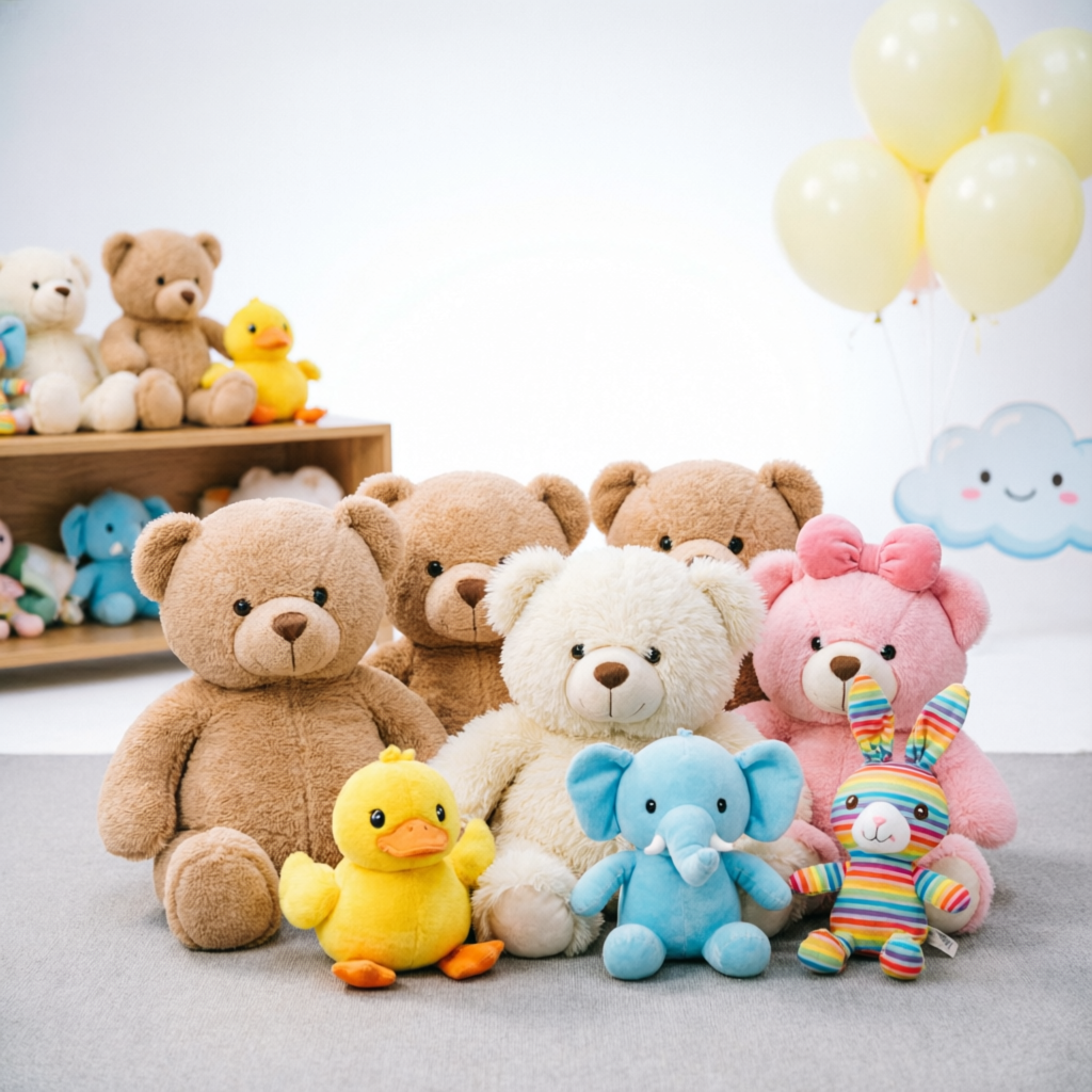 Cute soft toys teddy bears and colorful toys collection for children at VB Paan Shop Anand