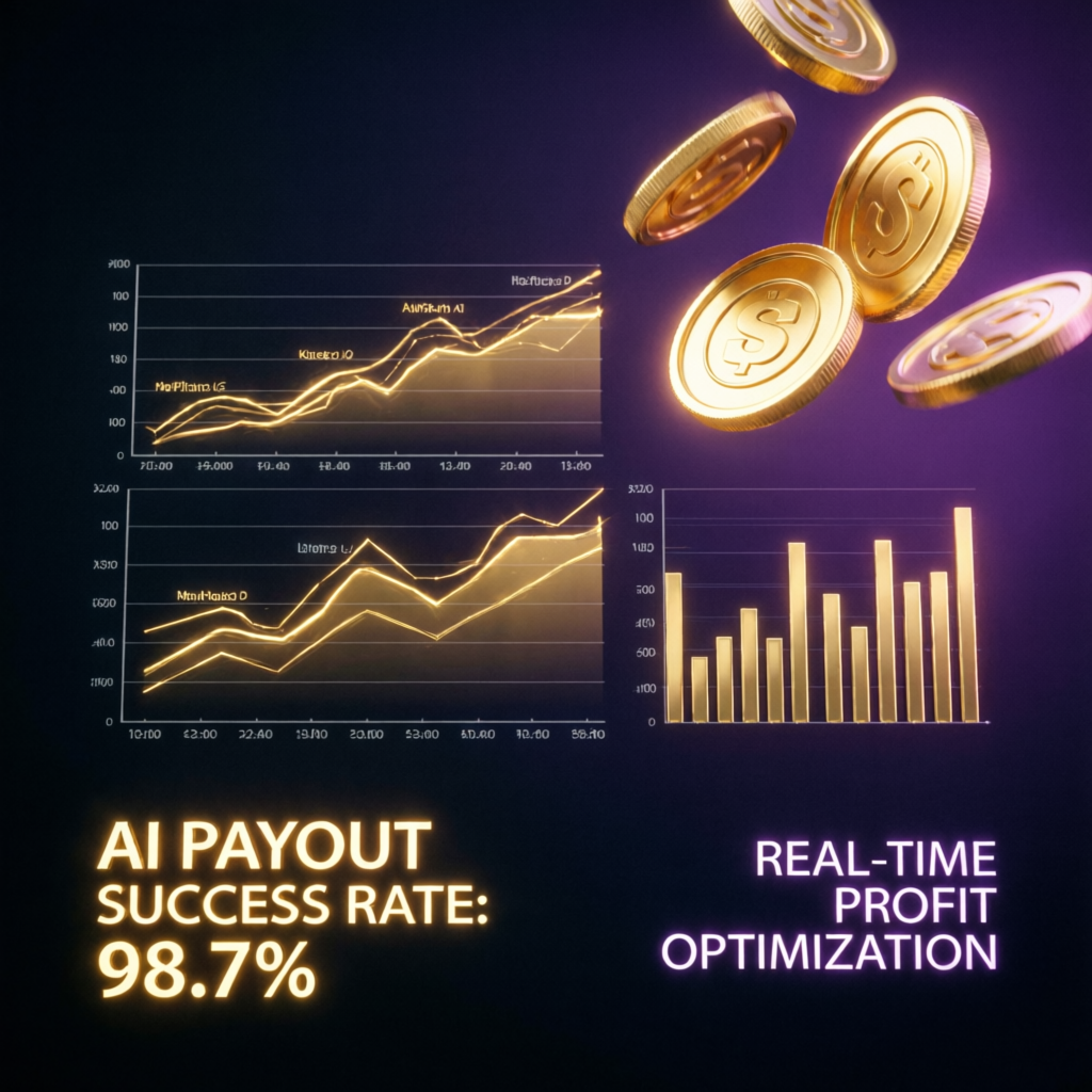 AI-powered payout success dashboard showing Apex Trader Funding profit optimization