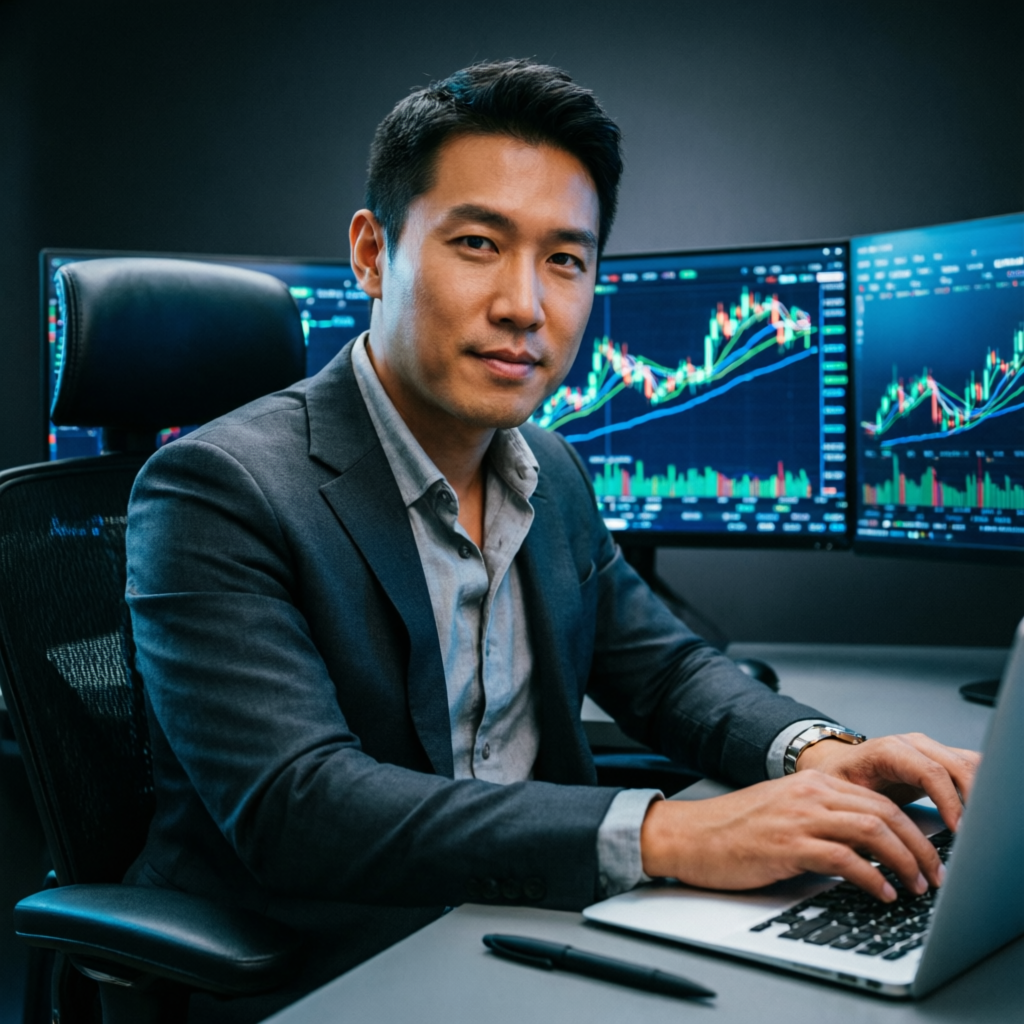 Professional forex trader analyzing Topstep maximum loss limit rules on multi-monitor trading setup