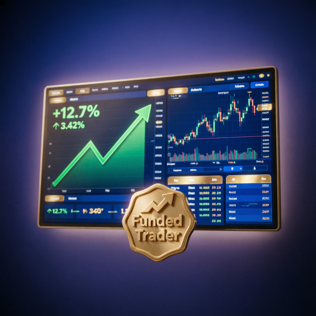 Funded trader success with profitable trading charts - PFM Capitals funded account management