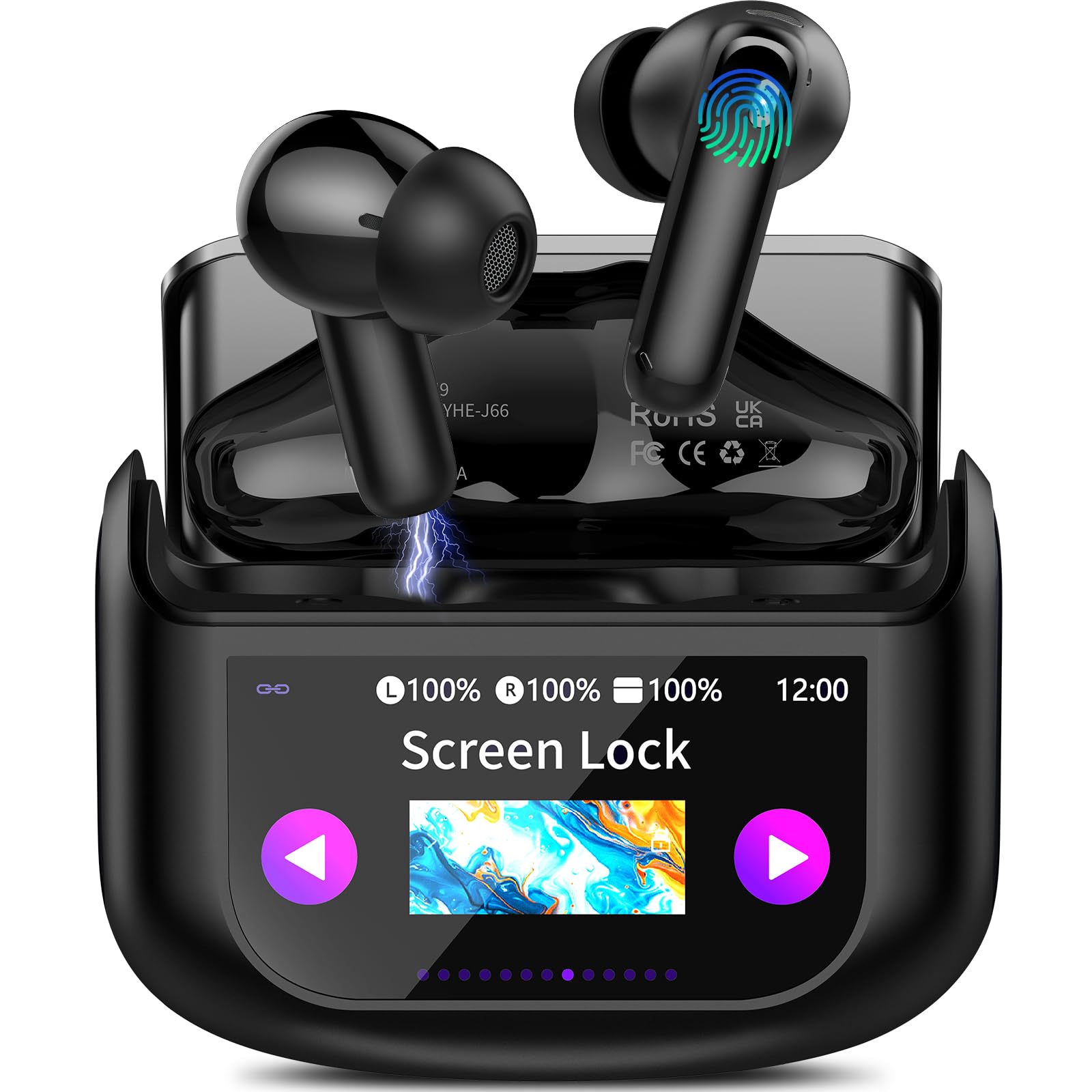 Cuffie traduzione simultanea AI 4in1 60 ore ENC 198 lingue con custodia display