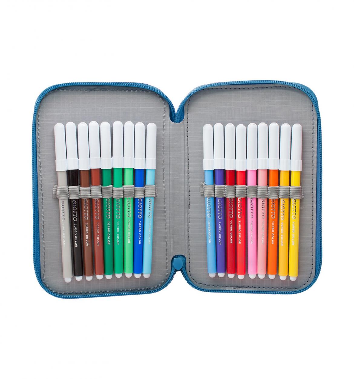 Colourbook astuccio scuola Napoli completo di pennarelli e cancelleria