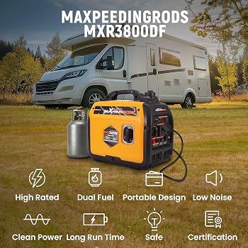 maXpeedingrods generatore inverter a benzina 3800W per campeggio e casa