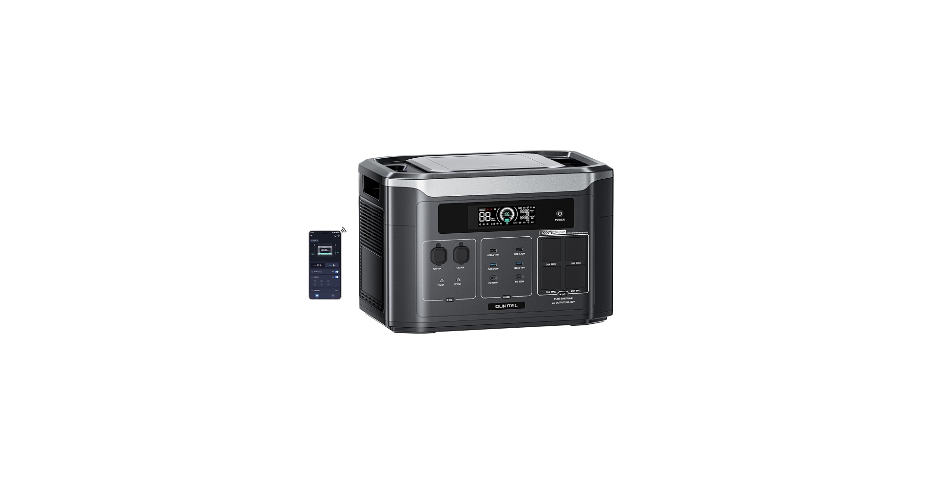OUKITEL BP3000E centrale elettrica portatile 3200W espandibile 16kWh