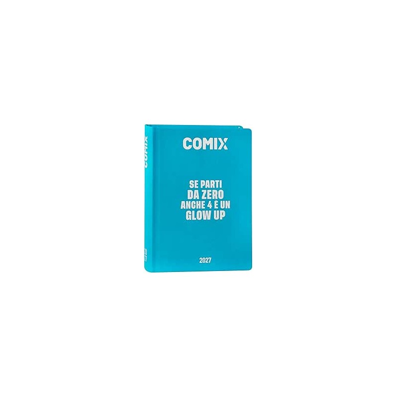 COMIX Play diario giornaliero 16 mesi 2026-2027 copertina rigida turchese
