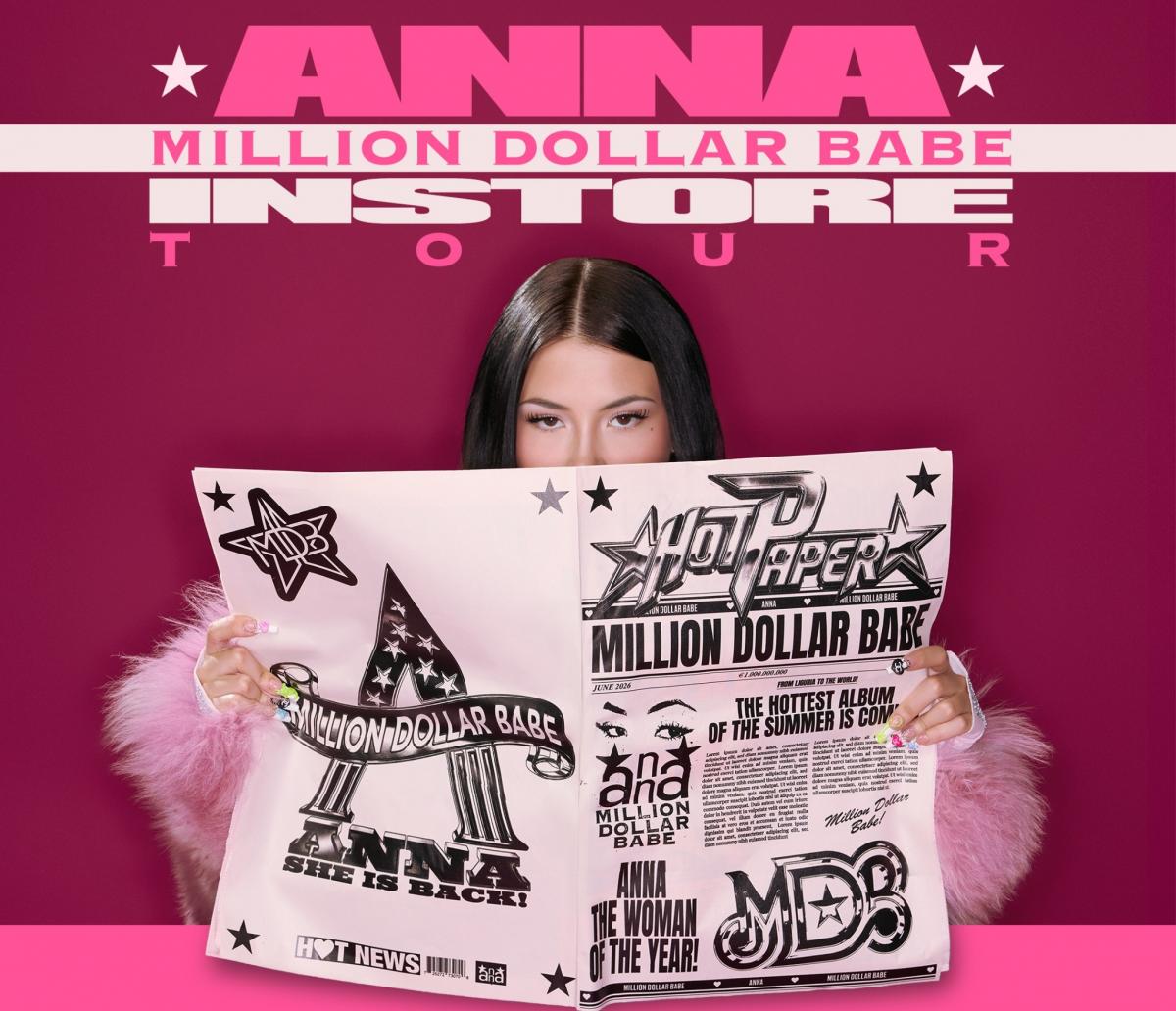 Anna Million Dollar Babe grafica promotional rosa