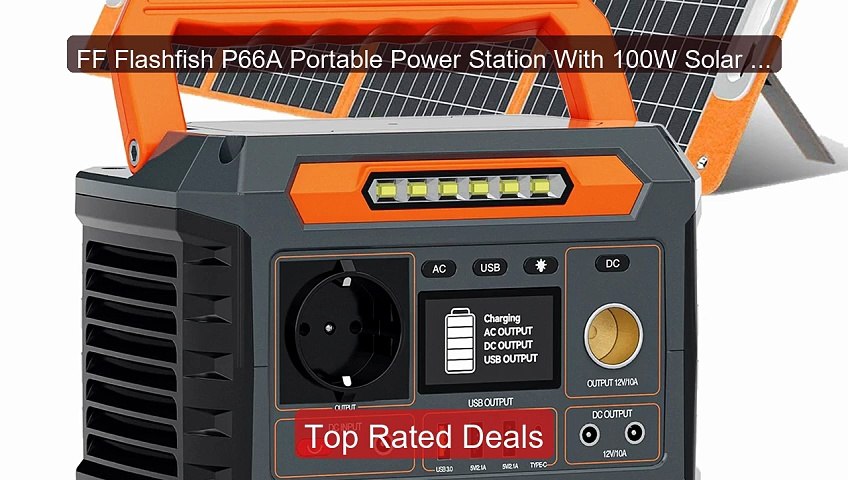 FlashFish power station 144,3Wh con pannello solare 100W