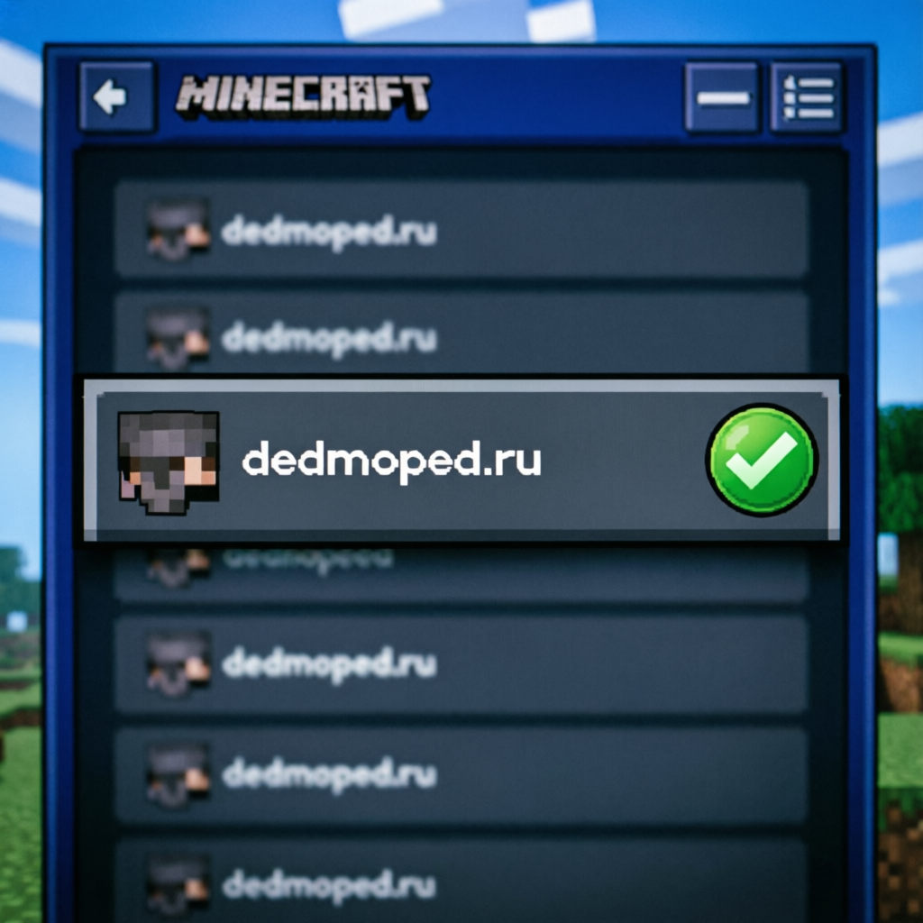 Список серверов Minecraft с dedmoped.ru