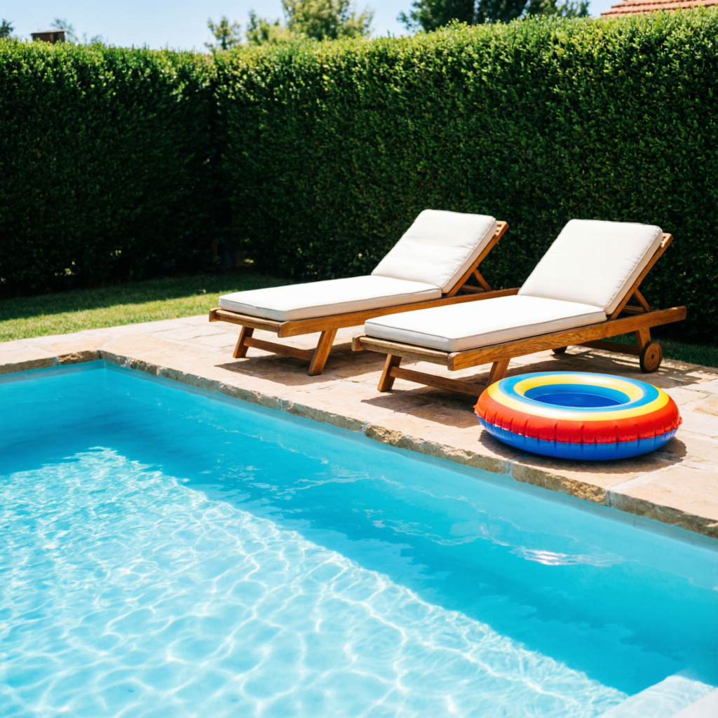 Parque y piscina exclusiva en Casa Atardeceres, Villa de Merlo