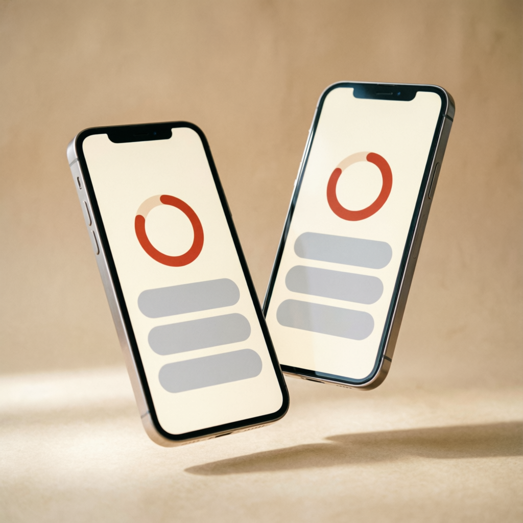 DPP PRO — floating phone mockups showing a cream MCQ practice interface with orange progress rings