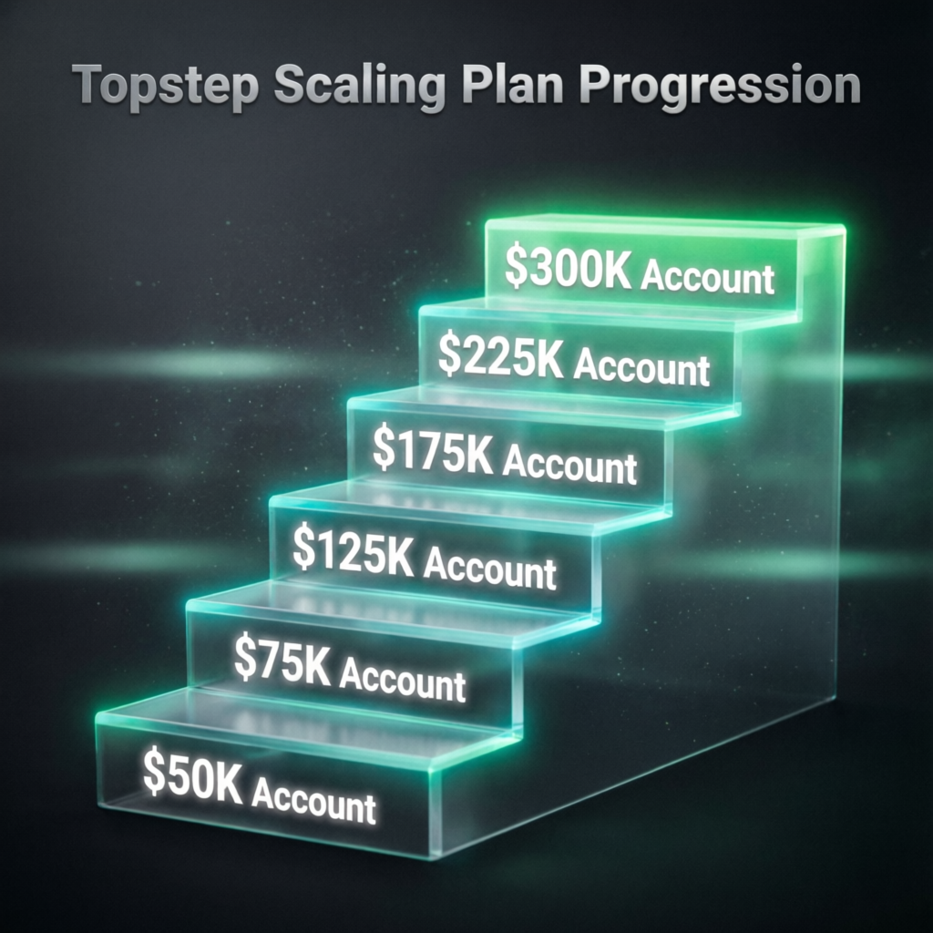 Topstep Scaling Plan Progression from $50K to $300K account