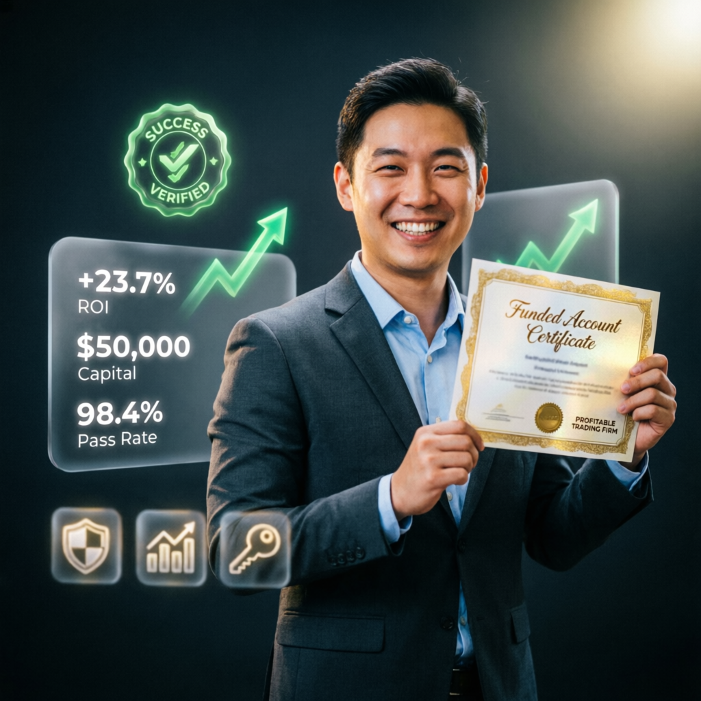 Funded account certificate success with 98.4% pass rate verification